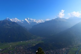 View of the Swiss Alps from Interlaken